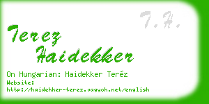 terez haidekker business card